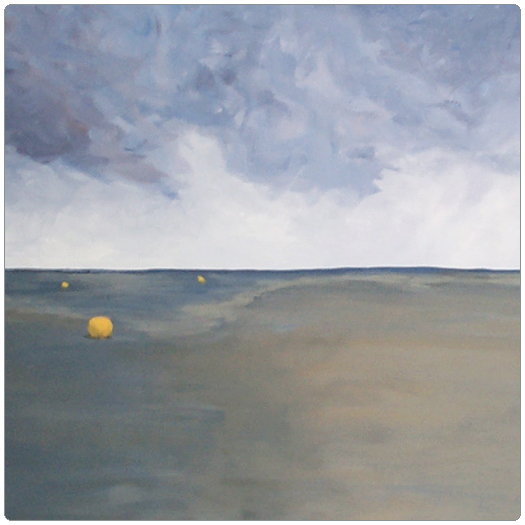 Paintings of low tide by Patrick van den Broek