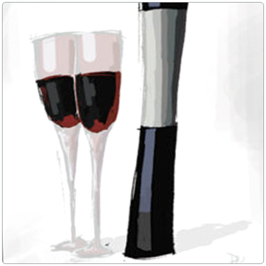 Thumbnail of the Toast of Breckenridge poster art wine glasses